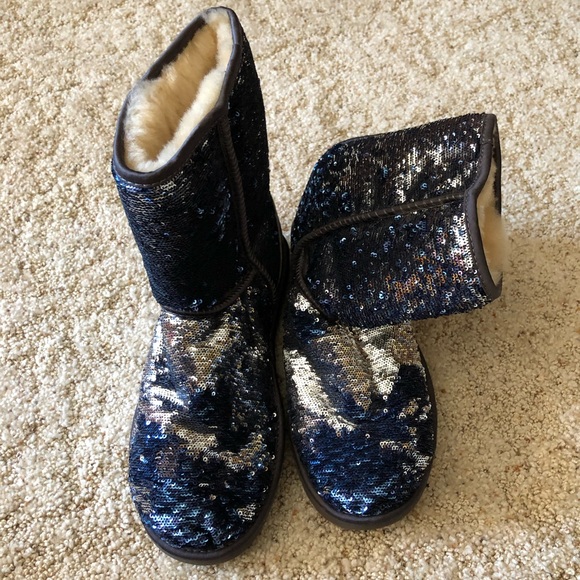 UGG Shoes - Sparkly Blue & Silver Uggs